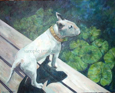 Toutsy Op De Steiger - a Laidman Bull Terrier Dog Print